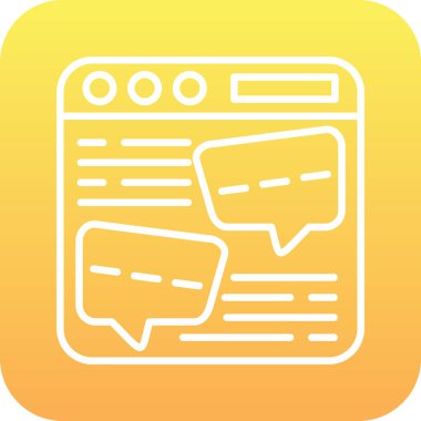 Sohbet simgesinin vektör illüstrasyonu