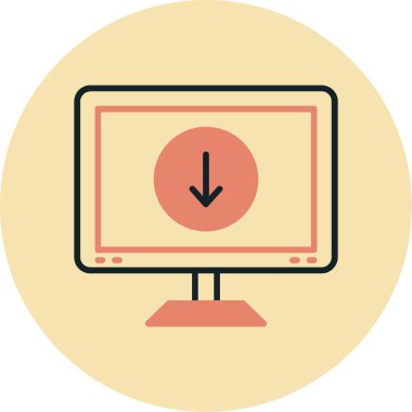 Dizüstü bilgisayar simgesi vektör çizimi