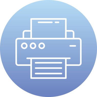 Yazıcı. Web simgesi basit illüstrasyon