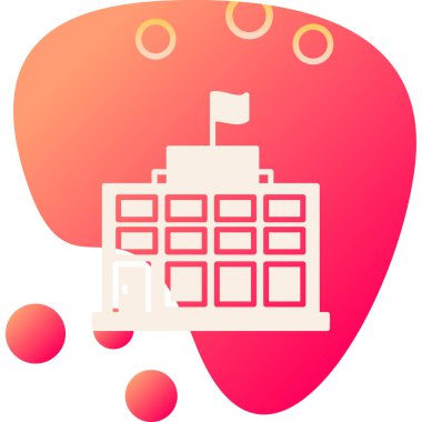 üniversite eğitimi simgesi düz stil