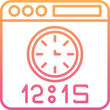 2017 tarihli saat ana hat biçiminde simge