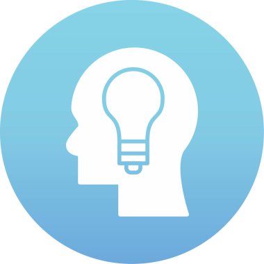 fikir düz vektör simgesi