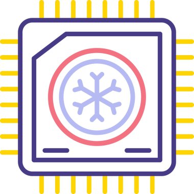 kar Tanesi simgesi vektör çizimi