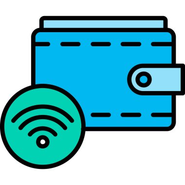 Cüzdan. Web simgesi basit illüstrasyon