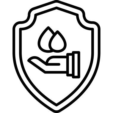 Yapraklı bir kalkanın vektör çizimi