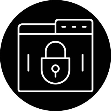 Moda biçimi izole edilmiş arkaplanda web tasarım kilidi simgesi