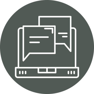 Dizüstü bilgisayar simgesi vektör çizimi