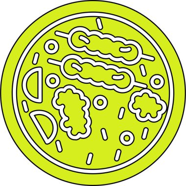 çizgi film doodle pizza beyaz arka plan üzerinde