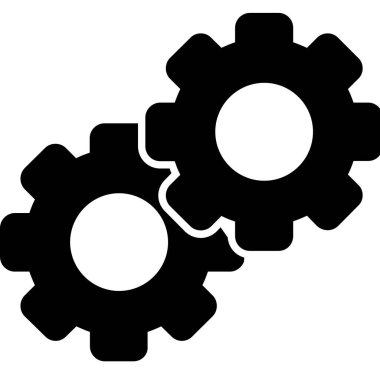 Vites simgesi. Mekanizma vektör simgelerinin basit çizimi