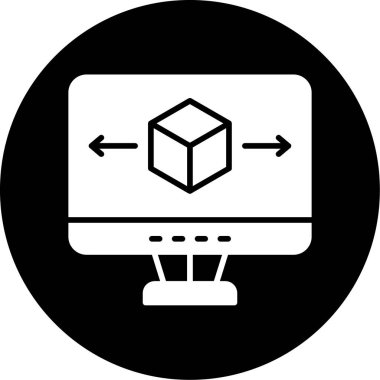 Bilgisayar. Web simgesi basit illüstrasyon