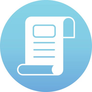 Kağıt belge. Web simgesi basit illüstrasyon