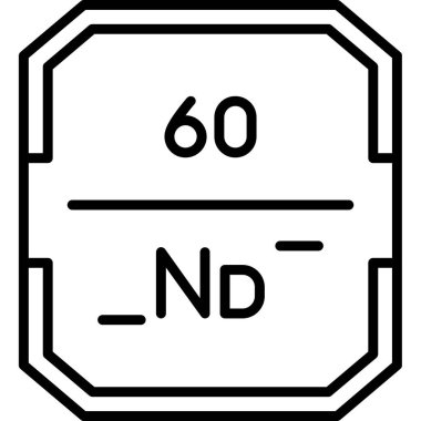 Kimyasal element simgesinin vektör çizimi