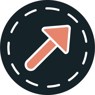 ok yön belirleme simgesi doldurulmuş ana hatlar biçiminde