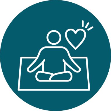 Kalp ikonu vektör illüstrasyonu