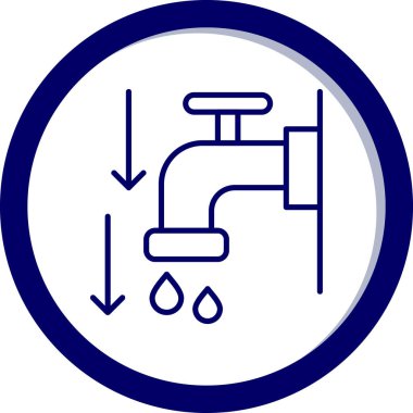 Tesisat tesisat vektör simgesi çerçevede