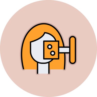 Bir kamera simgesinin vektör illüstrasyonu