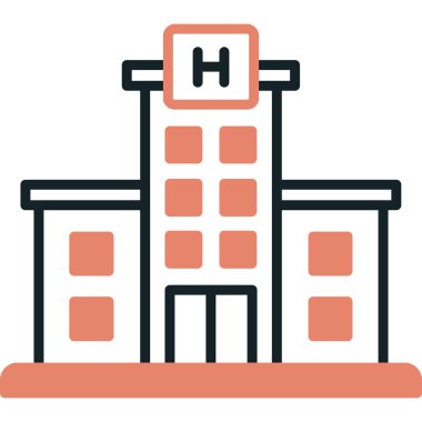 Hastane binası vektör simgesi