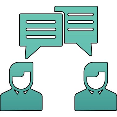 Vektör çizimi. İnsanlar konuşuyor..