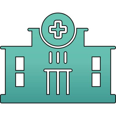 Hastane hastane simgesini ana hatlarıyla oluşturma