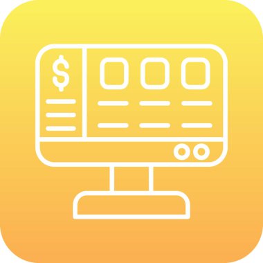 LCD ekran simge vektör