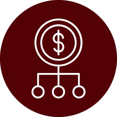 Dolar işareti simgesi modaya uygun izole edilmiş arkaplan