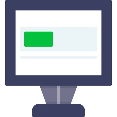 Bilgisayar. Web simgesi basit illüstrasyon