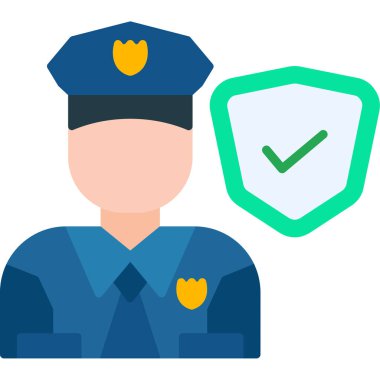 polis simgesi vektör illüstrasyonu