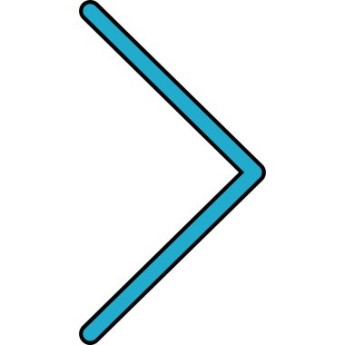 Ok sağ işaret. özet çizimi