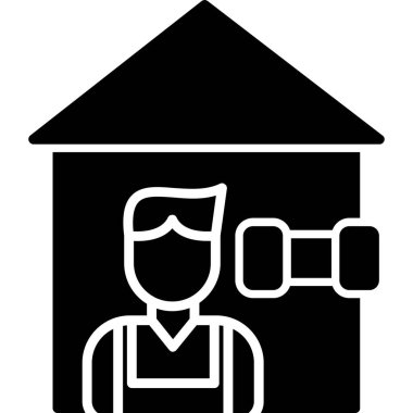 Bir kişi simgesinin vektör illüstrasyonu