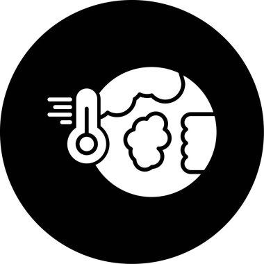 Termometre simgesinin vektör illüstrasyonu