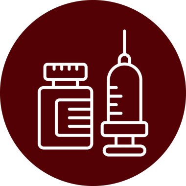 Şırınga simgesinin vektör illüstrasyonu