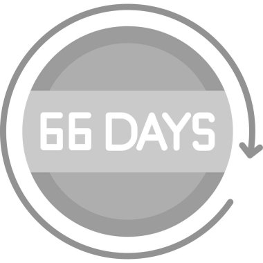 65 gün geri sayım simgesi 65 gün 6 gün