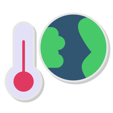 Sıcaklık. Web simgesi basit illüstrasyon