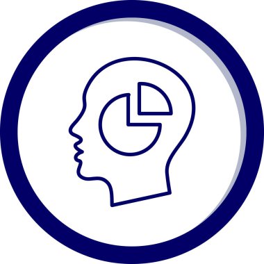 Beyin simgesinin vektör illüstrasyonu