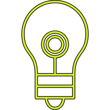 Ampul simgesi. Ağ için ampul vektör simgesinin özet çizimi