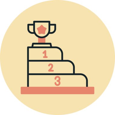 Kupa. Web simgesi basit illüstrasyon