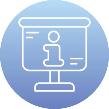 Bilgisayar monitörünün vektör simgesi, bilgisayar