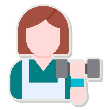 avatar kahve ikonu düz stil