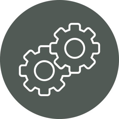 Dişliler. Web simgesi basit illüstrasyon