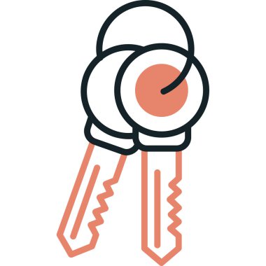 Anahtar. Web simgesi basit illüstrasyon