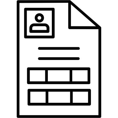 dosya dizini vektör simgesi, basit satır illüstrasyonu