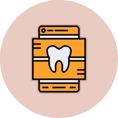 diş vektörü simgesi modern illüstrasyon