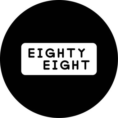 Sekiz numara beyaz üzerine.