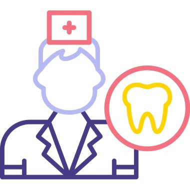 Diş Bakımı simgesi, vektör illüstrasyonu