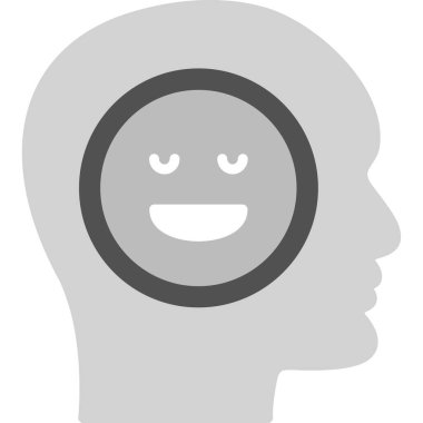 beyin yüz vektör simgesi