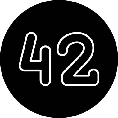 4 sayısının arka planında siyah ve beyaz simge