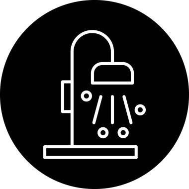 Duş. Web simgesi basit illüstrasyon
