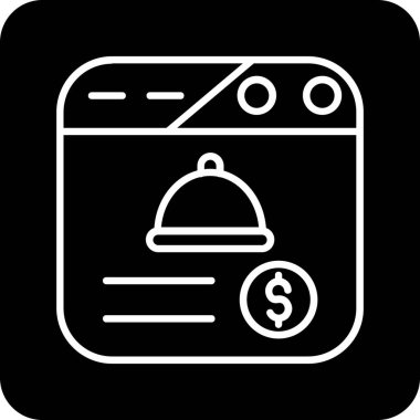 yiyecek ikonu vektör illüstrasyonu