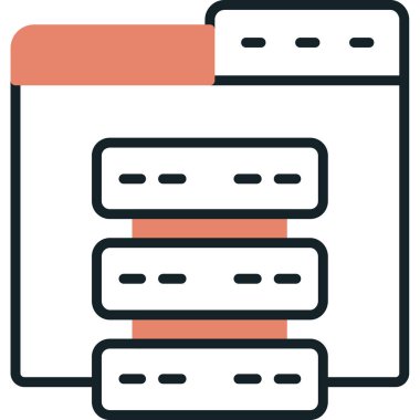 veritabanı sunucusu ana hat biçiminde simgeye ev sahipliği yapıyor