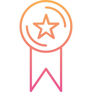 Madalya. Web simgesi basit illüstrasyon